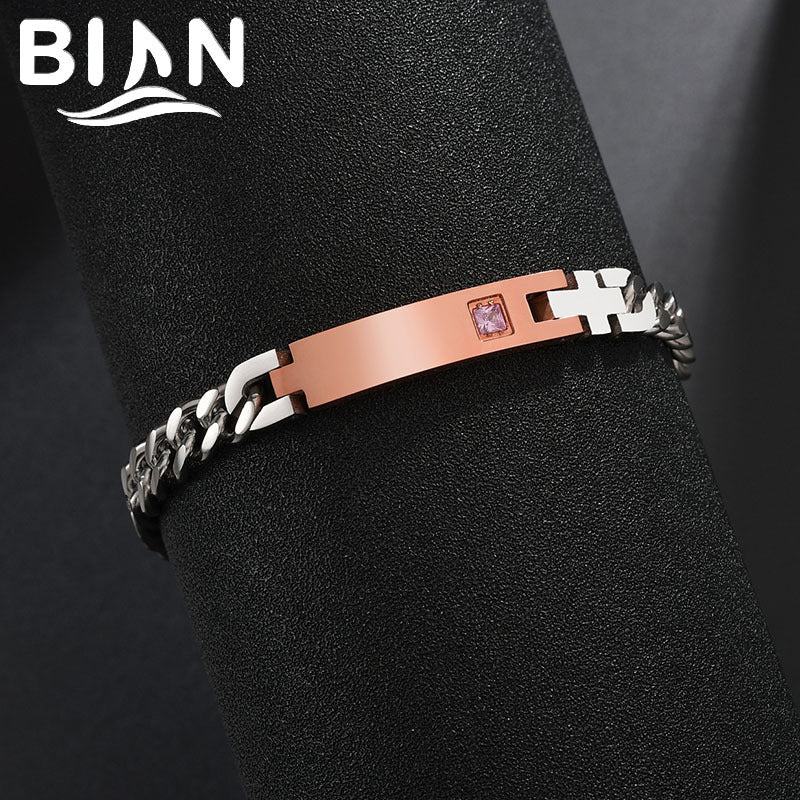 Stainless Steel Couple Bracelet Set
