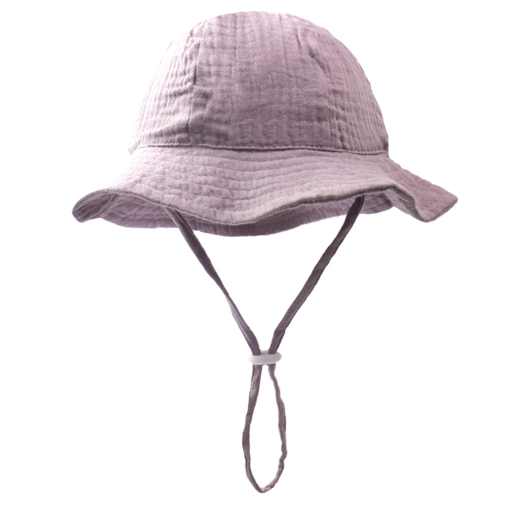 Baby Pure Cotton Basin Hat Anti-Sun Breathable Baby Fisherman Hat