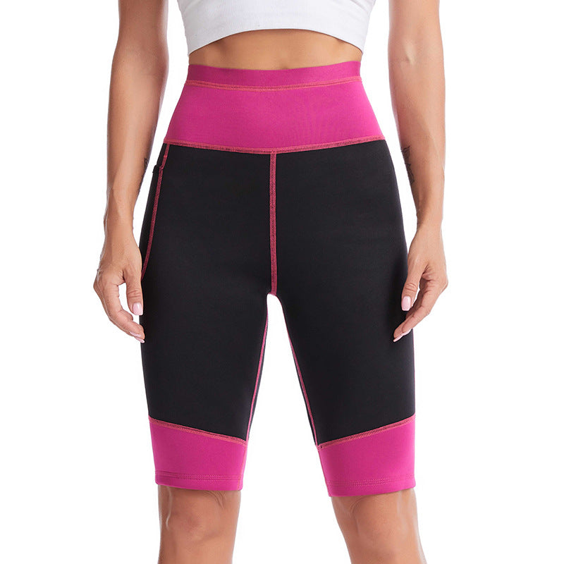 High-Waisted Tummy Control Sweat Fitness Pants for Amazon, Cross-Border Leg Shaping, Butt Lifting, Fitness Waist Trainer, Yoga Shapewear Pants