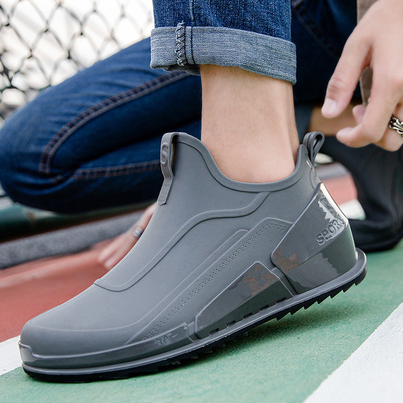 Men's Non-Slip Rubber Rain Boots – Thick Sole Work & Kitchen Shoes