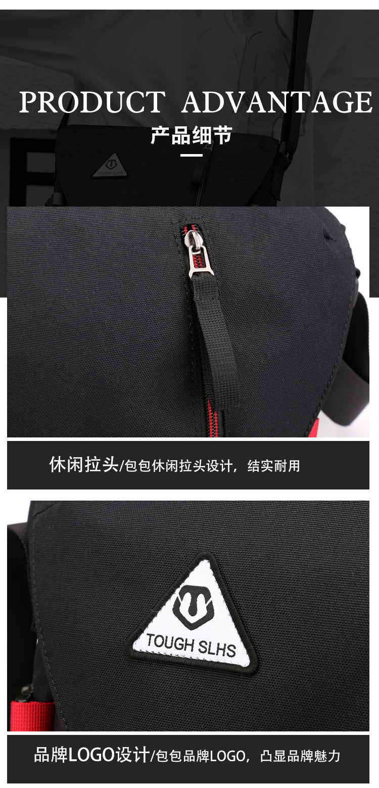 Factory direct new men's trendy cool diagonal bag waterproof Oxford cloth men's bag practical business computer bag shoulder bag