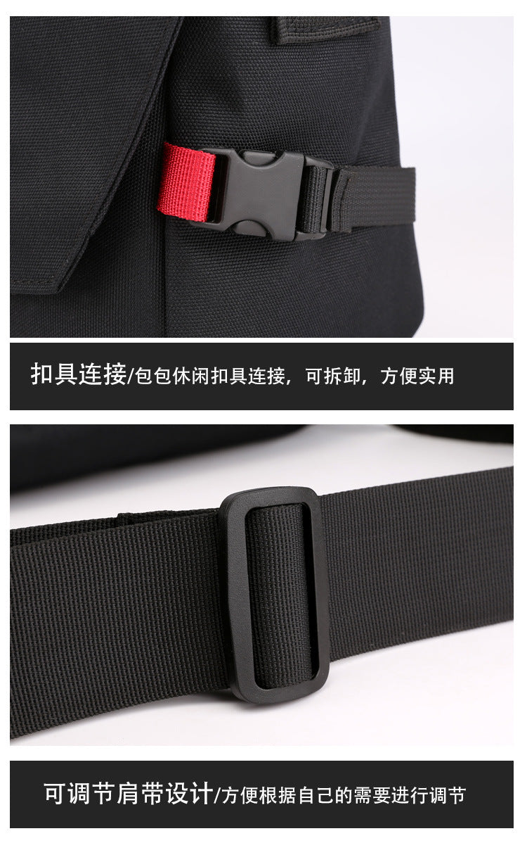 Factory direct new men's trendy cool diagonal bag waterproof Oxford cloth men's bag practical business computer bag shoulder bag