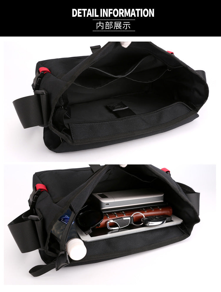 Factory direct new men's trendy cool diagonal bag waterproof Oxford cloth men's bag practical business computer bag shoulder bag