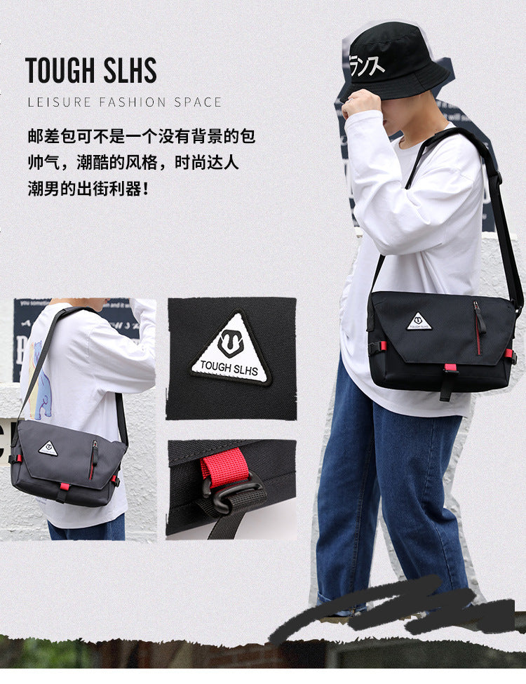 Factory direct new men's trendy cool diagonal bag waterproof Oxford cloth men's bag practical business computer bag shoulder bag
