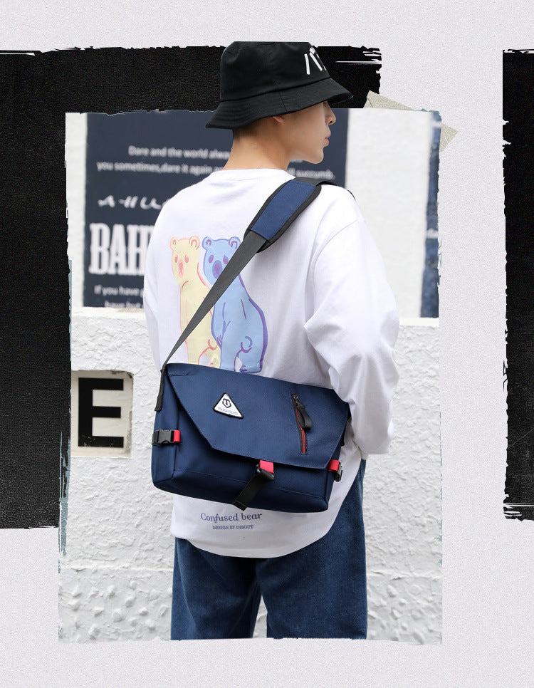 Factory direct new men's trendy cool diagonal bag waterproof Oxford cloth men's bag practical business computer bag shoulder bag