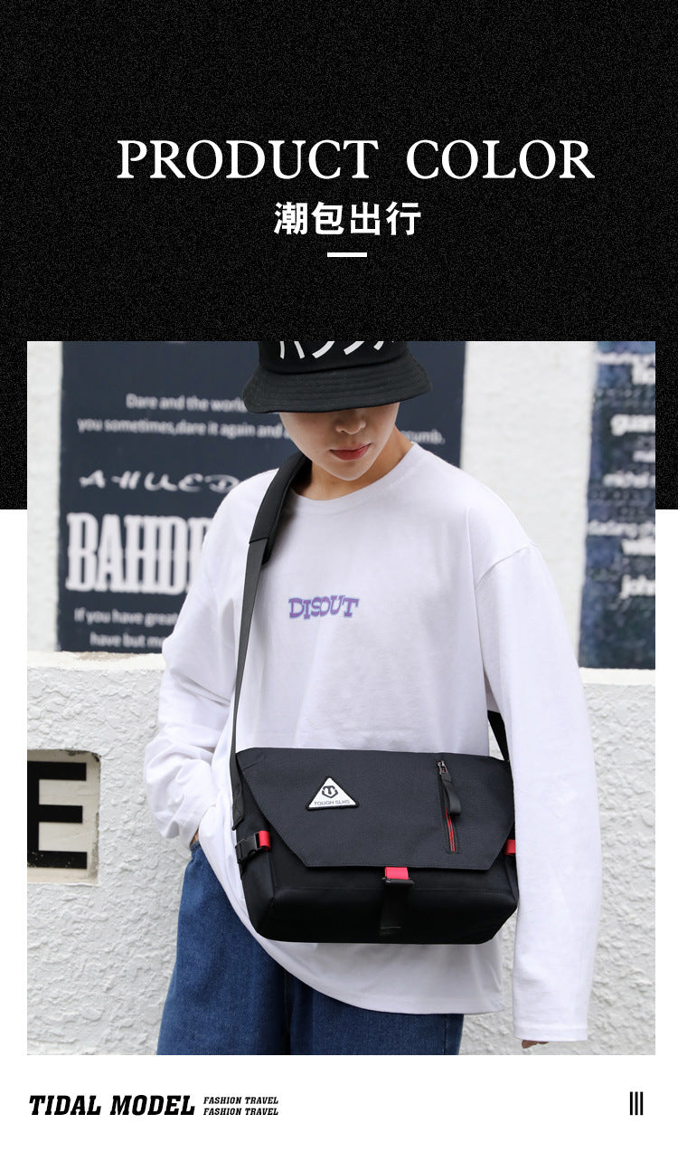 Factory direct new men's trendy cool diagonal bag waterproof Oxford cloth men's bag practical business computer bag shoulder bag