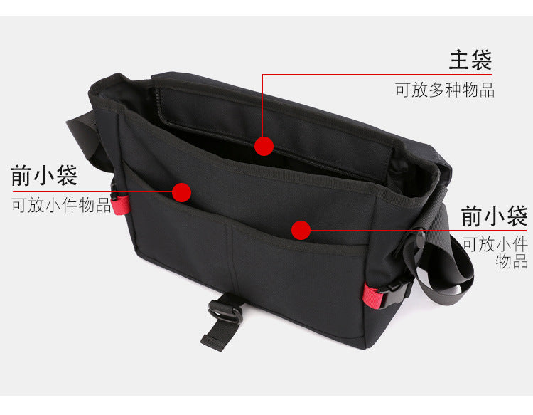 Factory direct new men's trendy cool diagonal bag waterproof Oxford cloth men's bag practical business computer bag shoulder bag