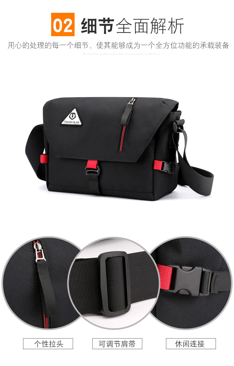 Factory direct new men's trendy cool diagonal bag waterproof Oxford cloth men's bag practical business computer bag shoulder bag
