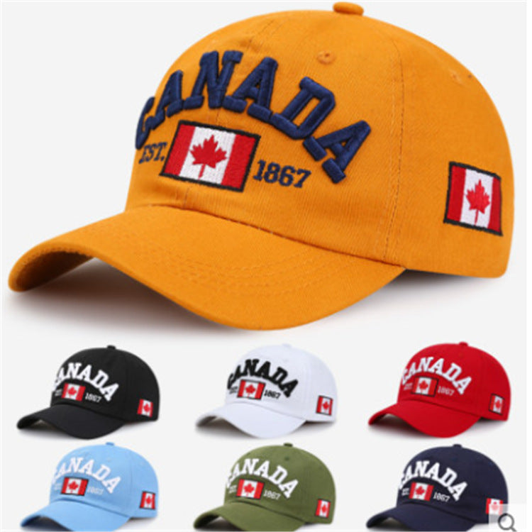 Aliexpress Ebay Popular Letter Canada Baseball Cap for Men and Women Canadian Baseball Cap Pure Cotton Versatile Peaked Cap