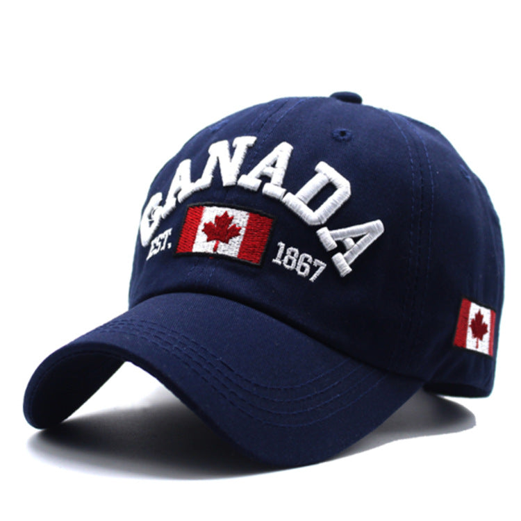 Aliexpress Ebay Popular Letter Canada Baseball Cap for Men and Women Canadian Baseball Cap Pure Cotton Versatile Peaked Cap