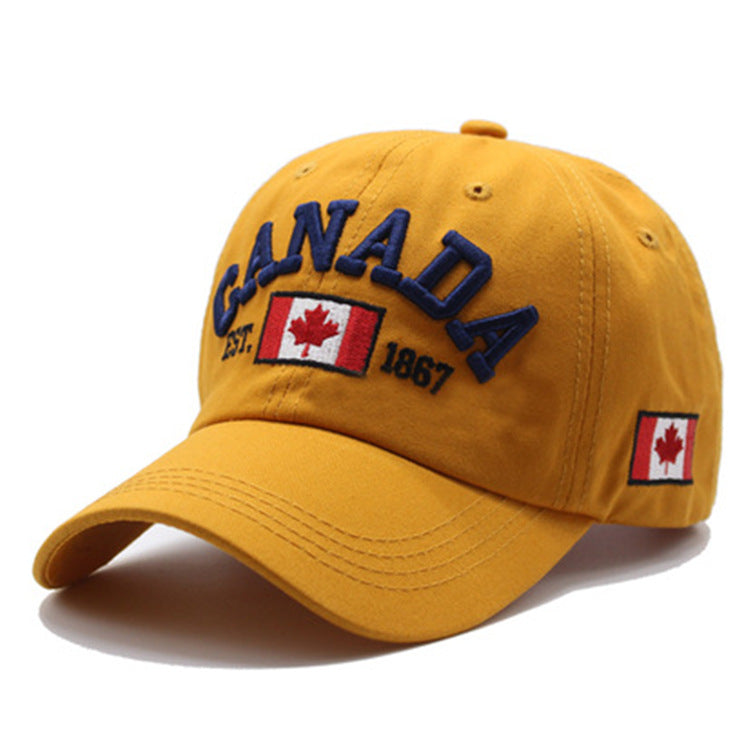 Aliexpress Ebay Popular Letter Canada Baseball Cap for Men and Women Canadian Baseball Cap Pure Cotton Versatile Peaked Cap