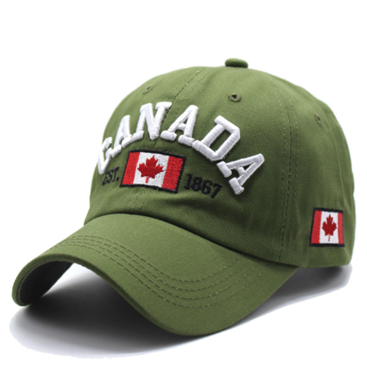 Aliexpress Ebay Popular Letter Canada Baseball Cap for Men and Women Canadian Baseball Cap Pure Cotton Versatile Peaked Cap