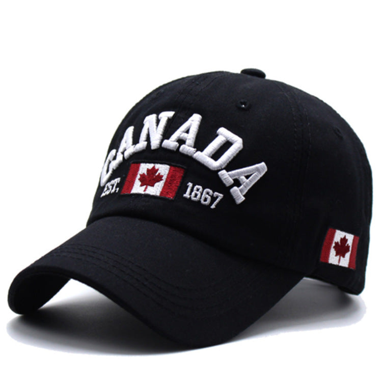 Aliexpress Ebay Popular Letter Canada Baseball Cap for Men and Women Canadian Baseball Cap Pure Cotton Versatile Peaked Cap