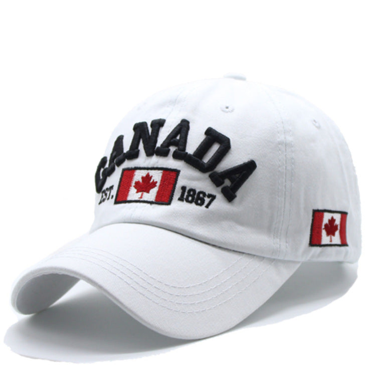 Aliexpress Ebay Popular Letter Canada Baseball Cap for Men and Women Canadian Baseball Cap Pure Cotton Versatile Peaked Cap