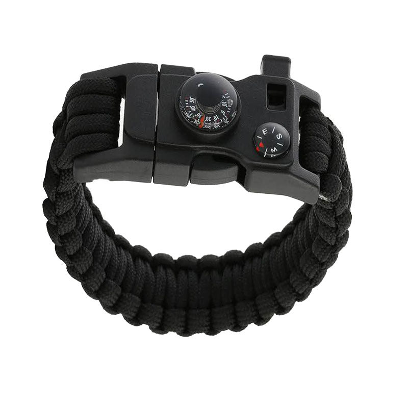 Outdoor Survival Paracord Bracelet with Compass & Whistle