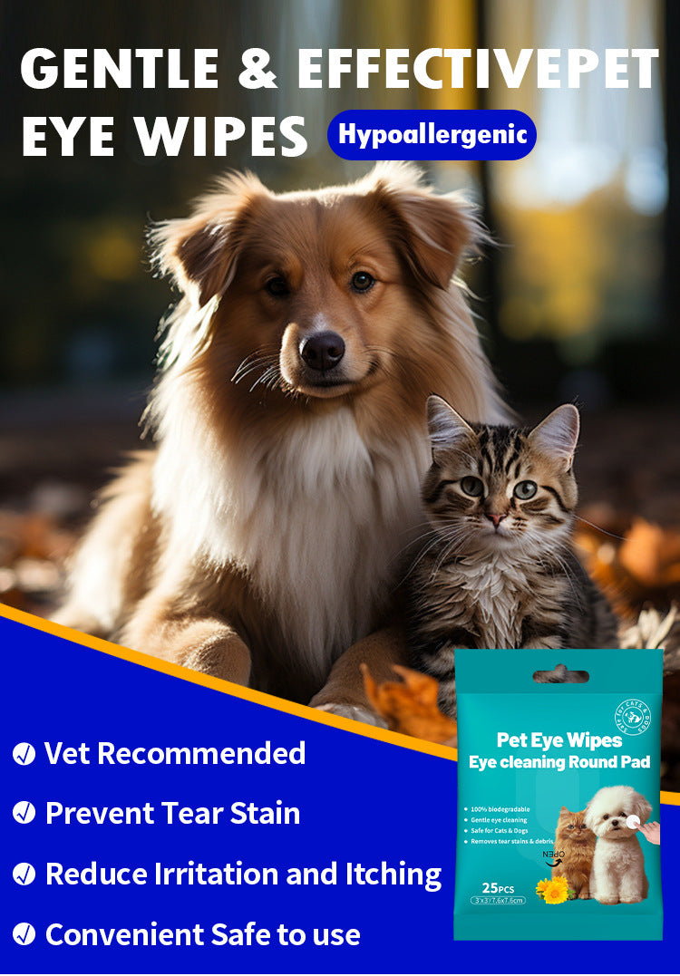 Pet Tear Stain Remover Wipes for Dogs & Cats