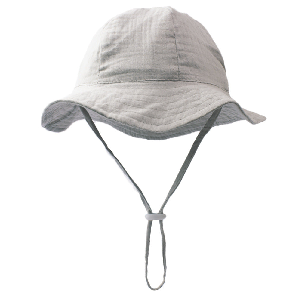 Baby Pure Cotton Basin Hat Anti-Sun Breathable Baby Fisherman Hat