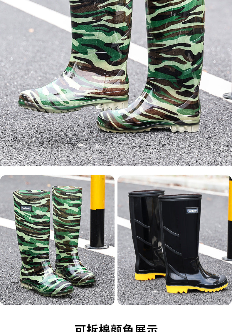 Men's Waterproof Fleece-Lined Rain Boots