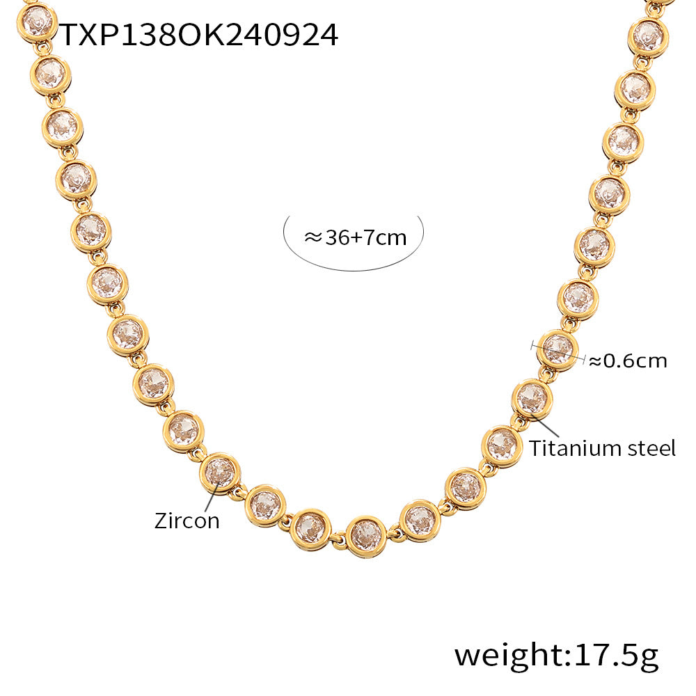 Bohemian Zircon Jewelry Set – Necklace, Earrings & Bracelet