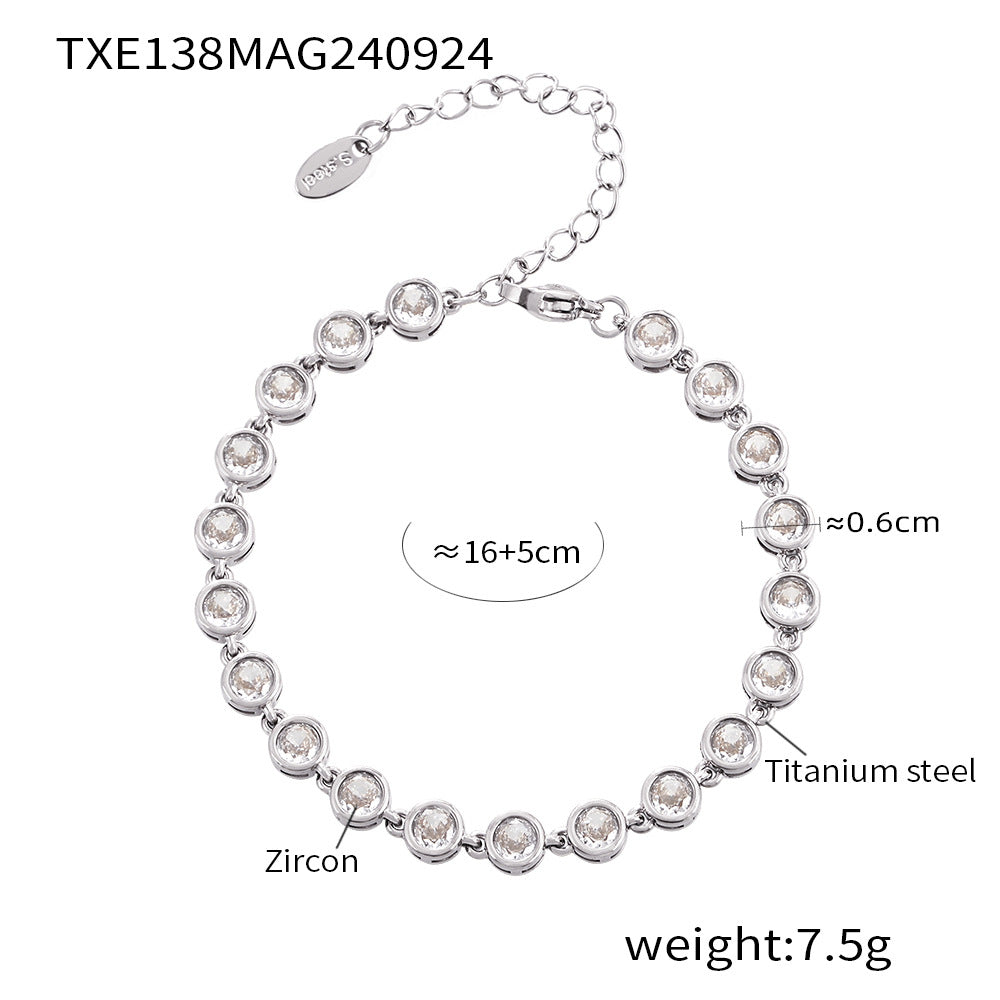 Bohemian Zircon Jewelry Set – Necklace, Earrings & Bracelet