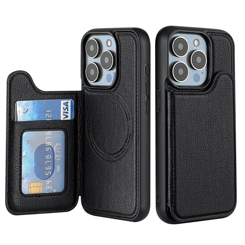 MagSafe iPhone Leather Wallet Case with Card Slot