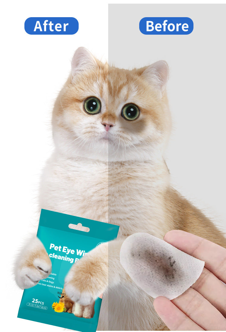 Pet Tear Stain Remover Wipes for Dogs & Cats