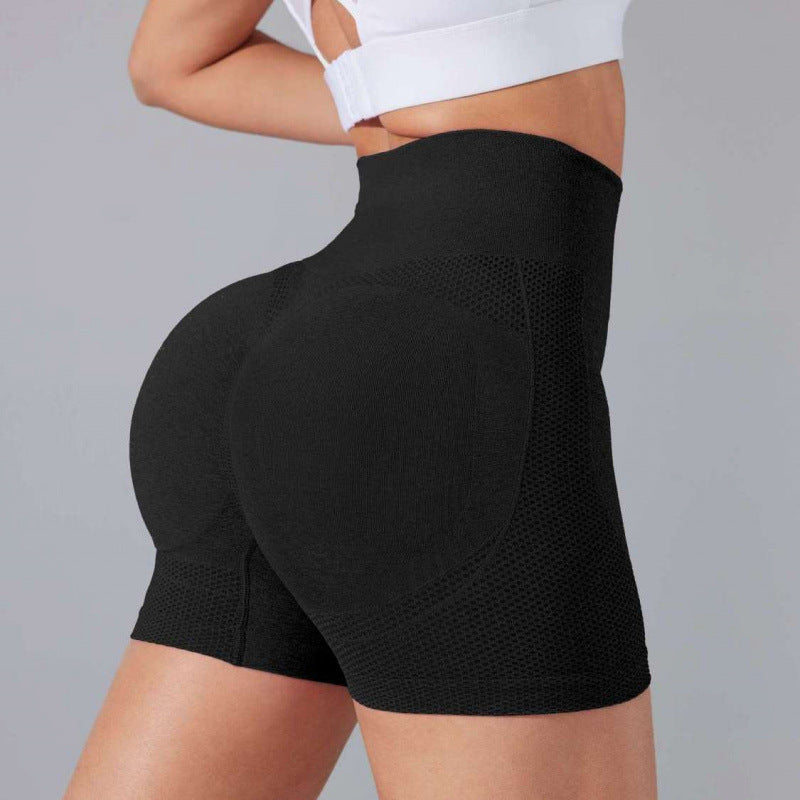 High Waist Peach Hip Fitness Pants Fitness Shorts Women's Tight Stretch Quick-drying Sports Shorts Sexy Yoga Hot Pants