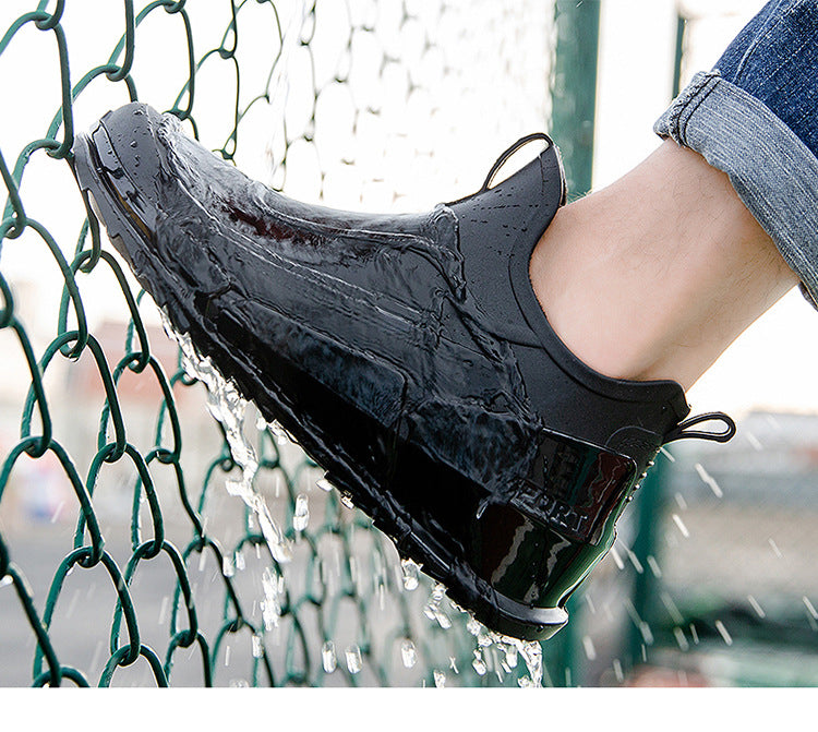 Men's Non-Slip Rubber Rain Boots – Thick Sole Work & Kitchen Shoes