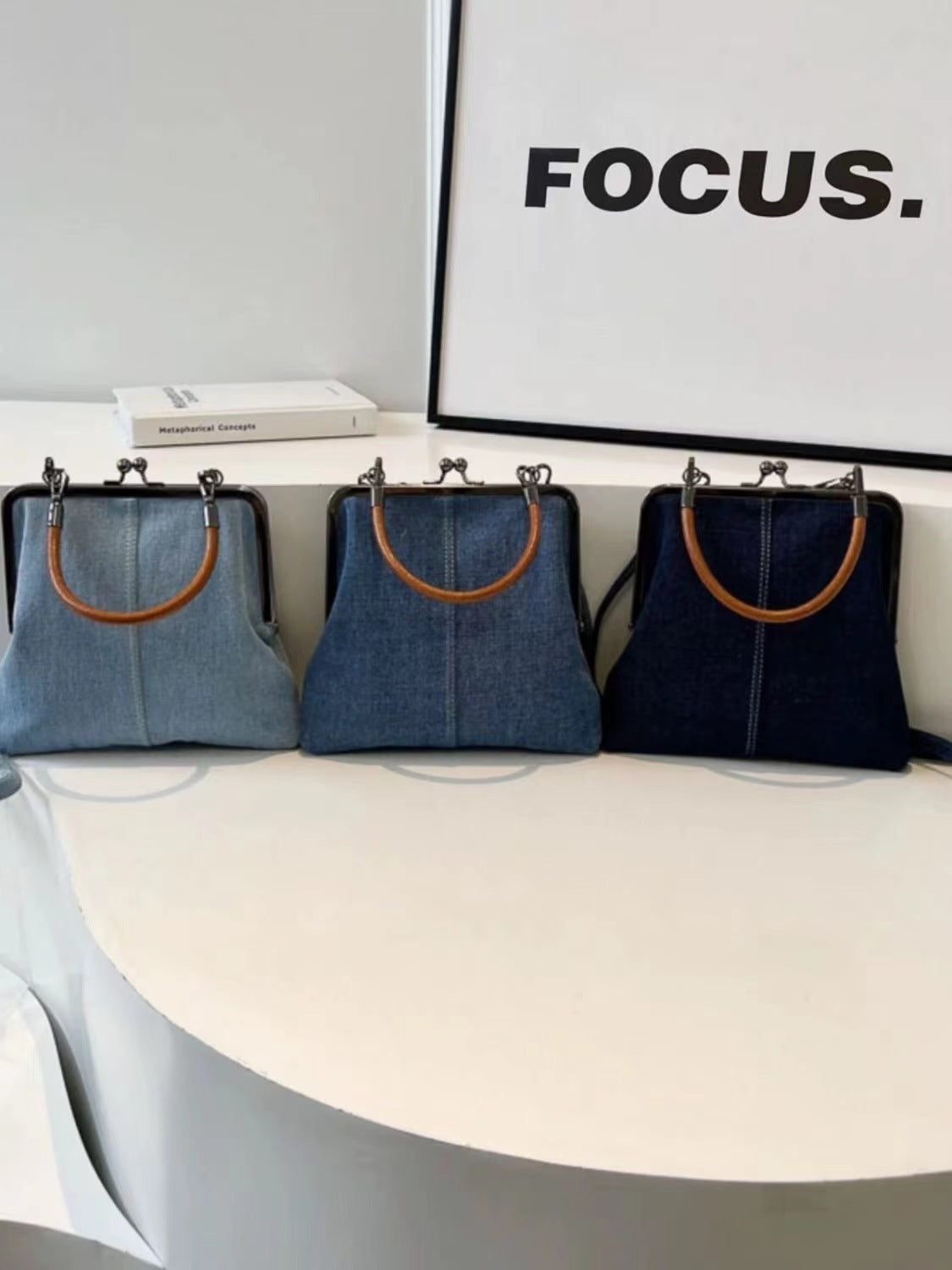 Handmade Denim Patchwork Mini Satchel Bag – Crossbody & Shoulder