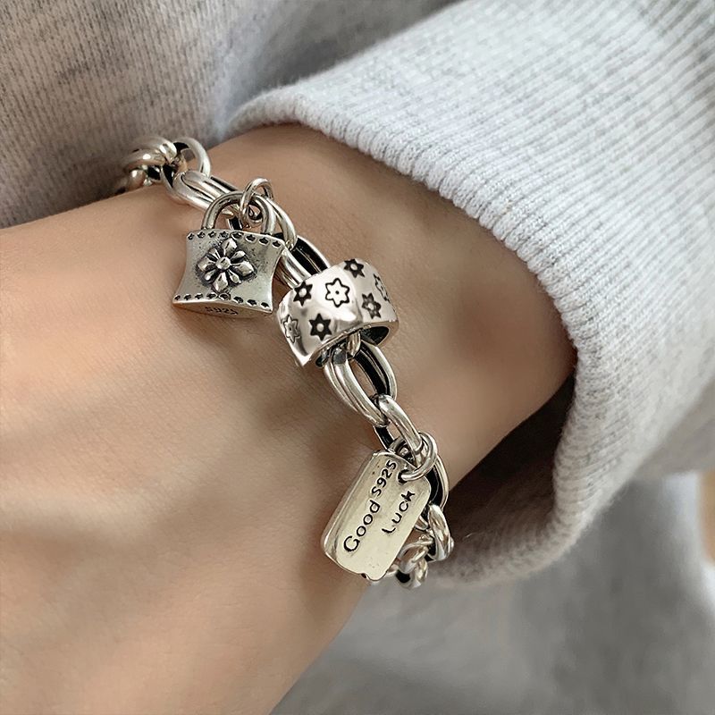 Six-Pointed Star Sterling Silver Bracelet – Couple & Stackable