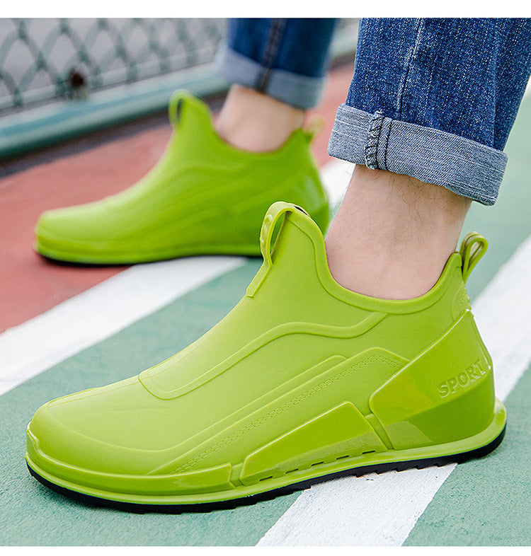 Men's Non-Slip Rubber Rain Boots – Thick Sole Work & Kitchen Shoes