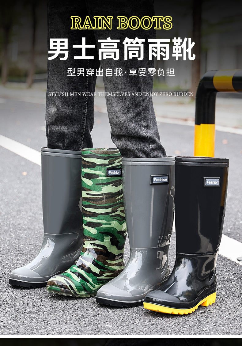 Men's Waterproof Fleece-Lined Rain Boots