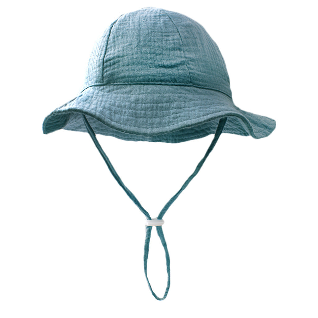 Baby Pure Cotton Basin Hat Anti-Sun Breathable Baby Fisherman Hat