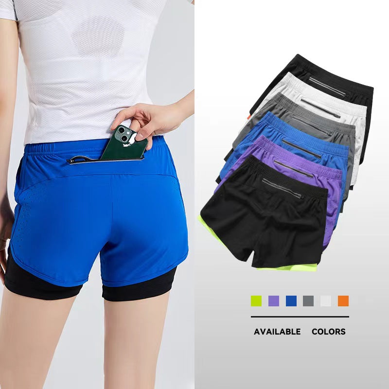 Men's Quick-drying Sports Shorts with Invisible Pocket for Mobile Phone