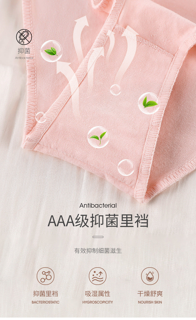 Women's Cotton Underwear Low Waist Japanese plus size Half Hip Comfortable Skin-Friendly Breathable Girl's Briefs Breathable Cotton Crotch