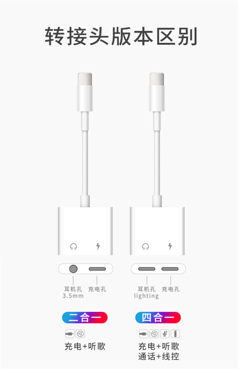 Apple Lightning + 3.5mm Dual Charging & Audio Adapter