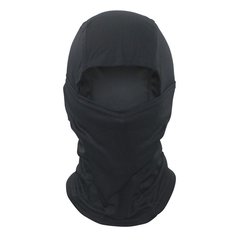 Camo Tactical Fisherman Hat  Mountaineering Training Sunshade Round Edge Hat Mask Two-piece Set