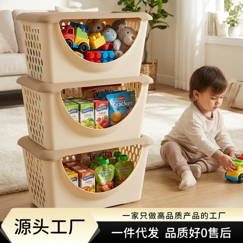 Kids' Multi-Layer Storage Box – Stackable Toy Organizer