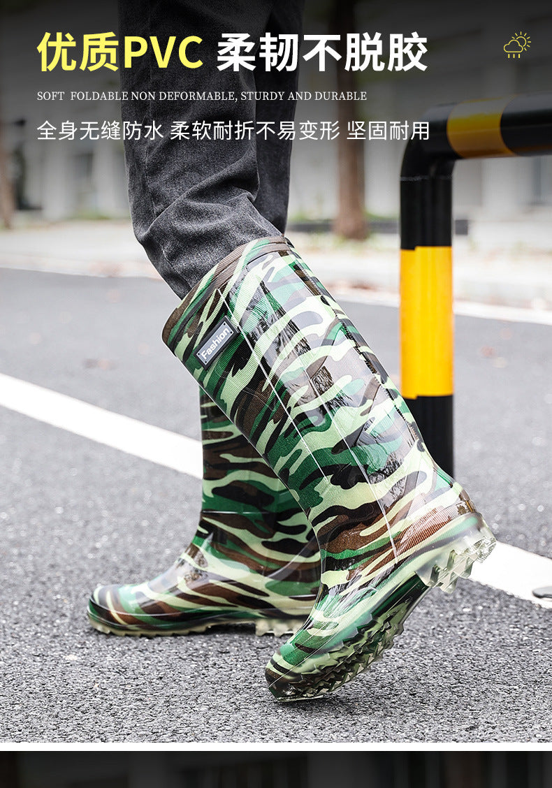 Men's Waterproof Fleece-Lined Rain Boots