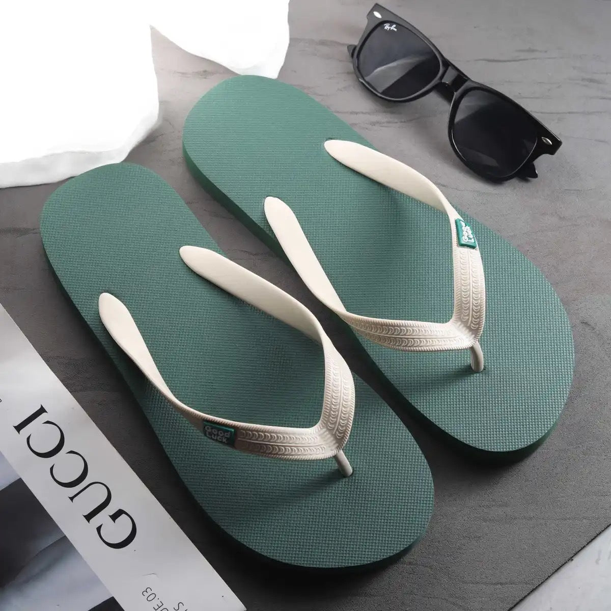 Men's Candy Color Flip-Flops – Lightweight Summer Slides