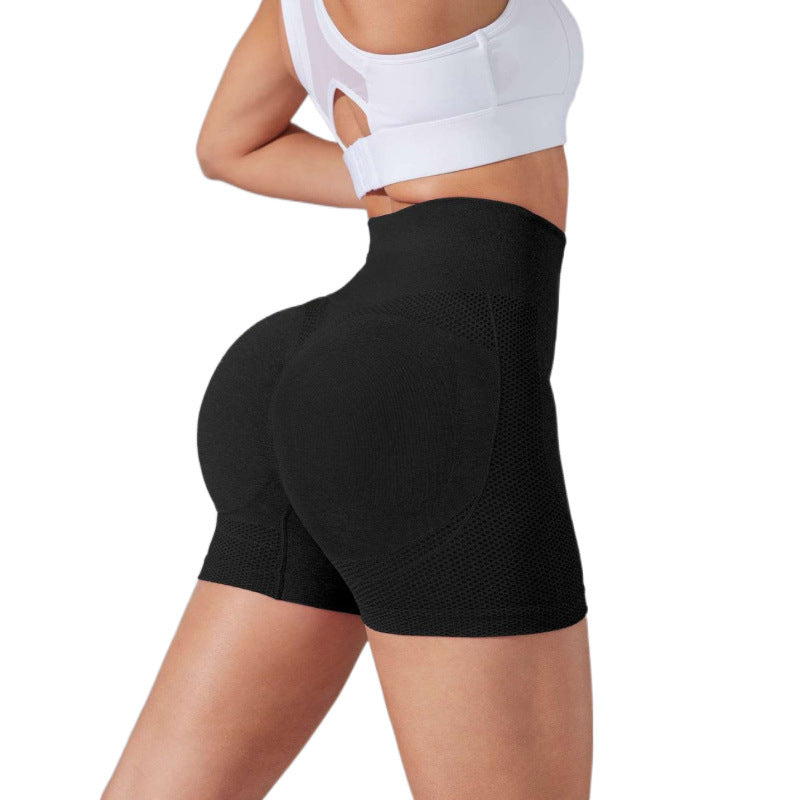 High Waist Peach Hip Fitness Pants Fitness Shorts Women's Tight Stretch Quick-drying Sports Shorts Sexy Yoga Hot Pants
