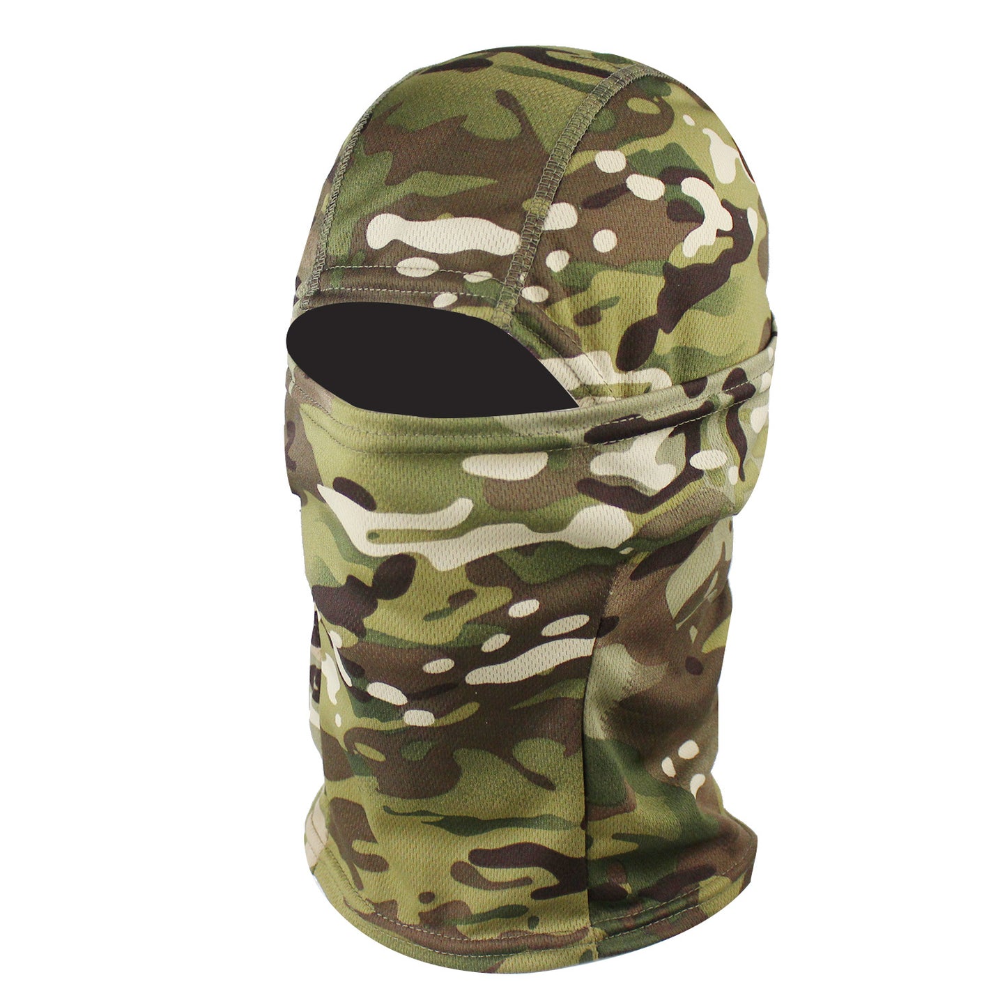 Camo Tactical Fisherman Hat  Mountaineering Training Sunshade Round Edge Hat Mask Two-piece Set