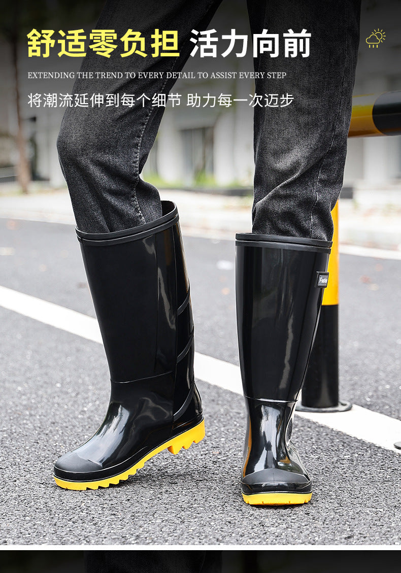Men's Waterproof Fleece-Lined Rain Boots