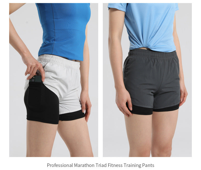 Men's Quick-drying Sports Shorts with Invisible Pocket for Mobile Phone