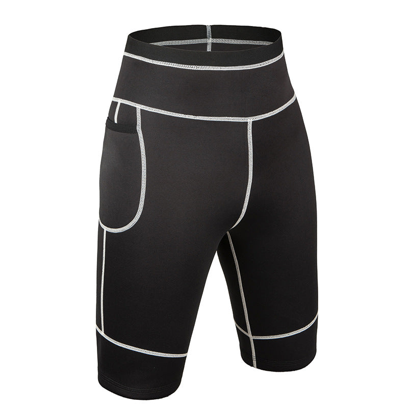 High-Waisted Tummy Control Sweat Fitness Pants for Amazon, Cross-Border Leg Shaping, Butt Lifting, Fitness Waist Trainer, Yoga Shapewear Pants