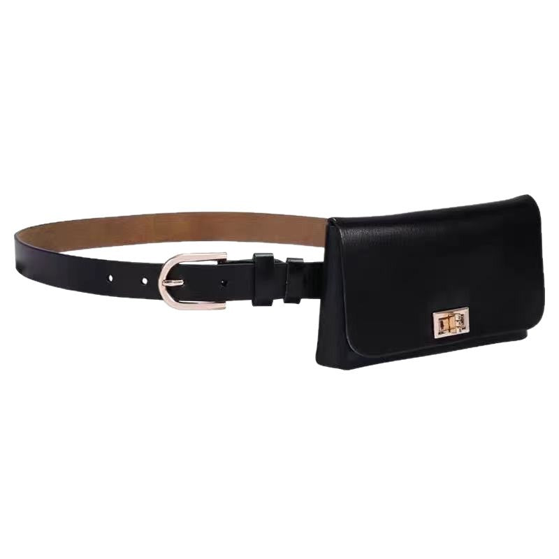 New Ladies Cowhide Belt Genuine Leather Waist Bag All-match Decorative Skirt Trouser Belt