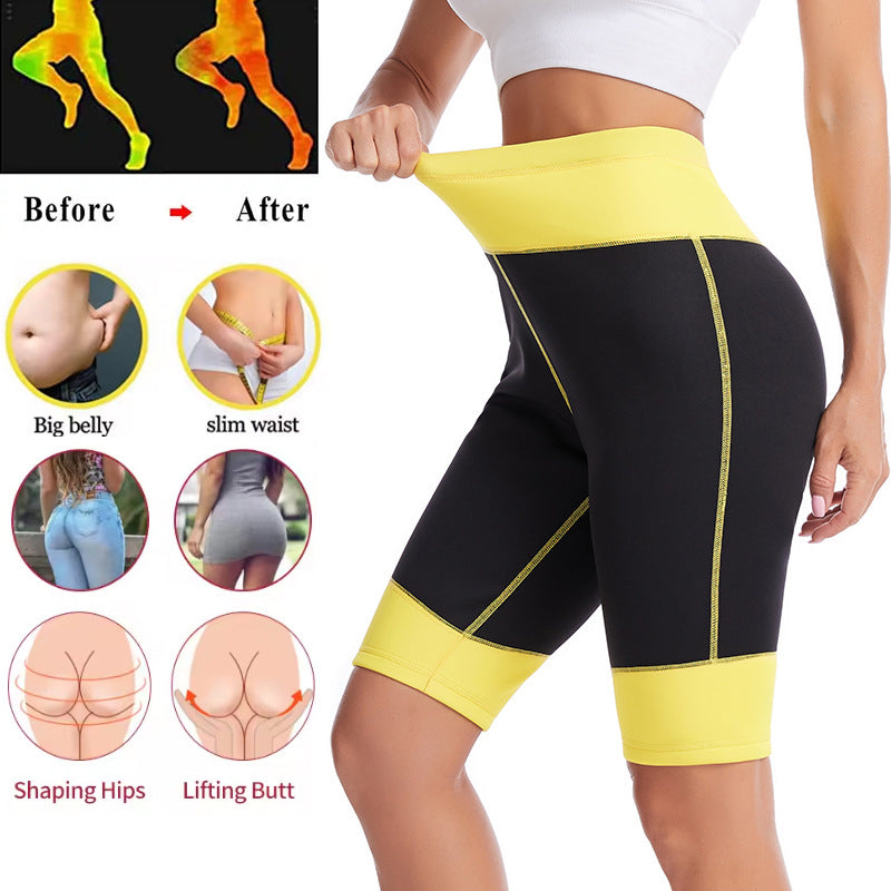 High-Waisted Tummy Control Sweat Fitness Pants for Amazon, Cross-Border Leg Shaping, Butt Lifting, Fitness Waist Trainer, Yoga Shapewear Pants