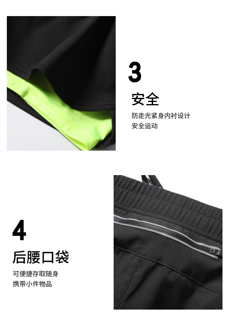 Men's Quick-drying Sports Shorts with Invisible Pocket for Mobile Phone