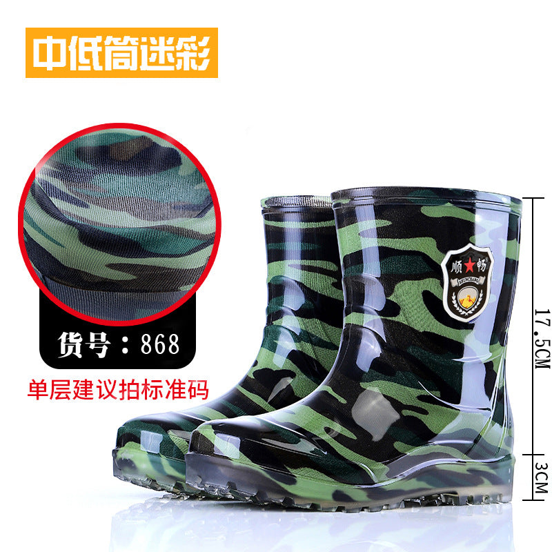 Men's Waterproof Fleece-Lined Rain Boots