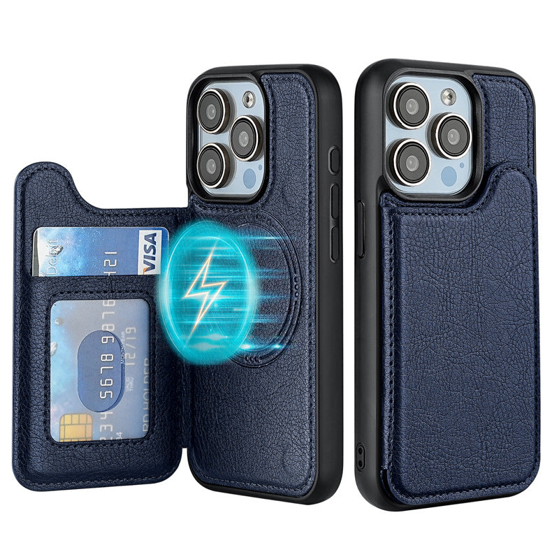 MagSafe iPhone Leather Wallet Case with Card Slot